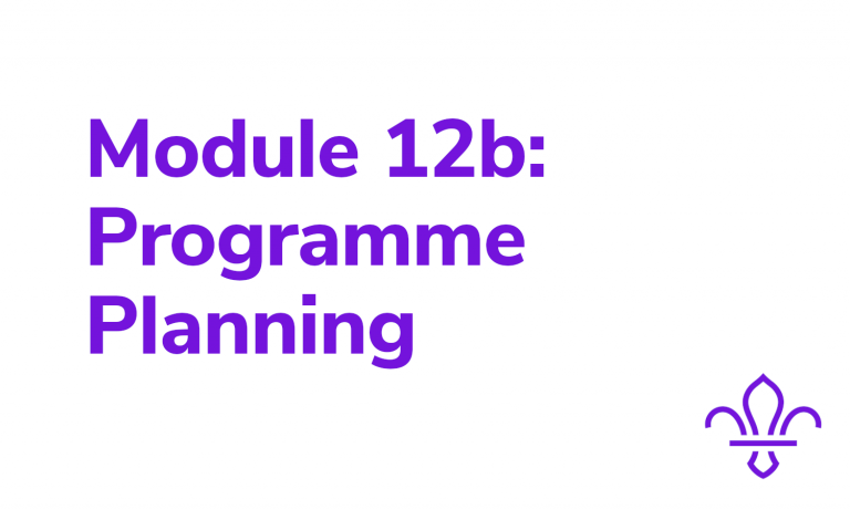 Module 12b: Programme Planning